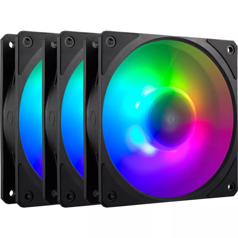 3 vnt. komplektas COOLER MASTER Mobius 120P ARGB ventiliatorių