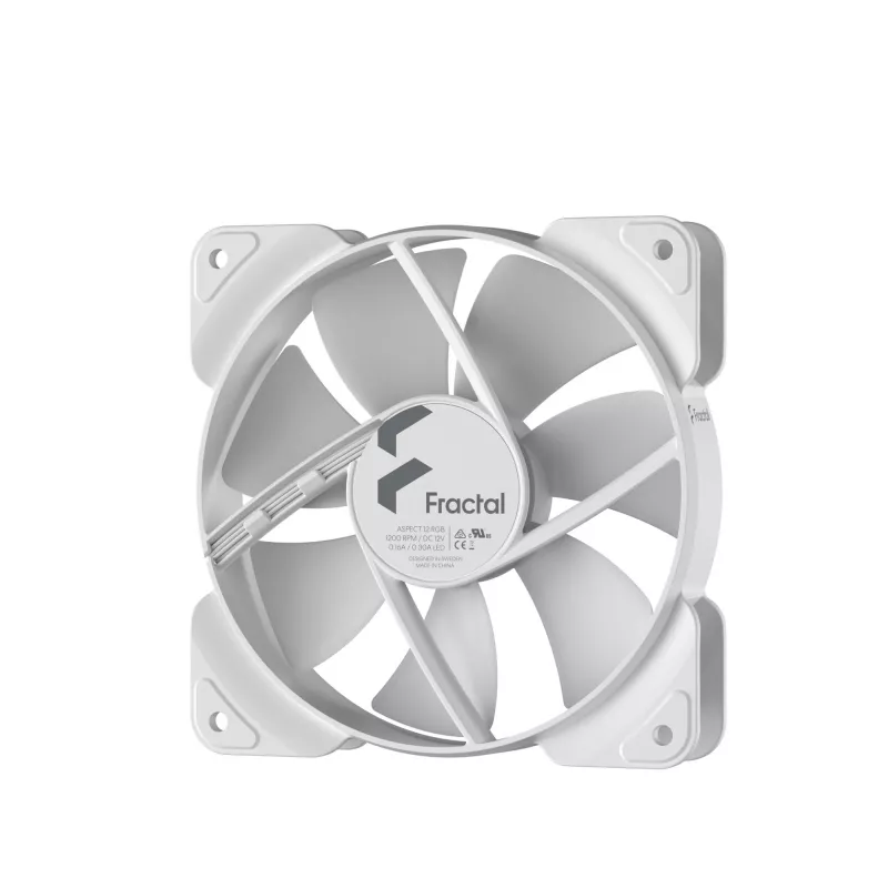 Fractal Design Aspect 12 RGB PWM 120 mm korpuso ventiliatorius – baltas
