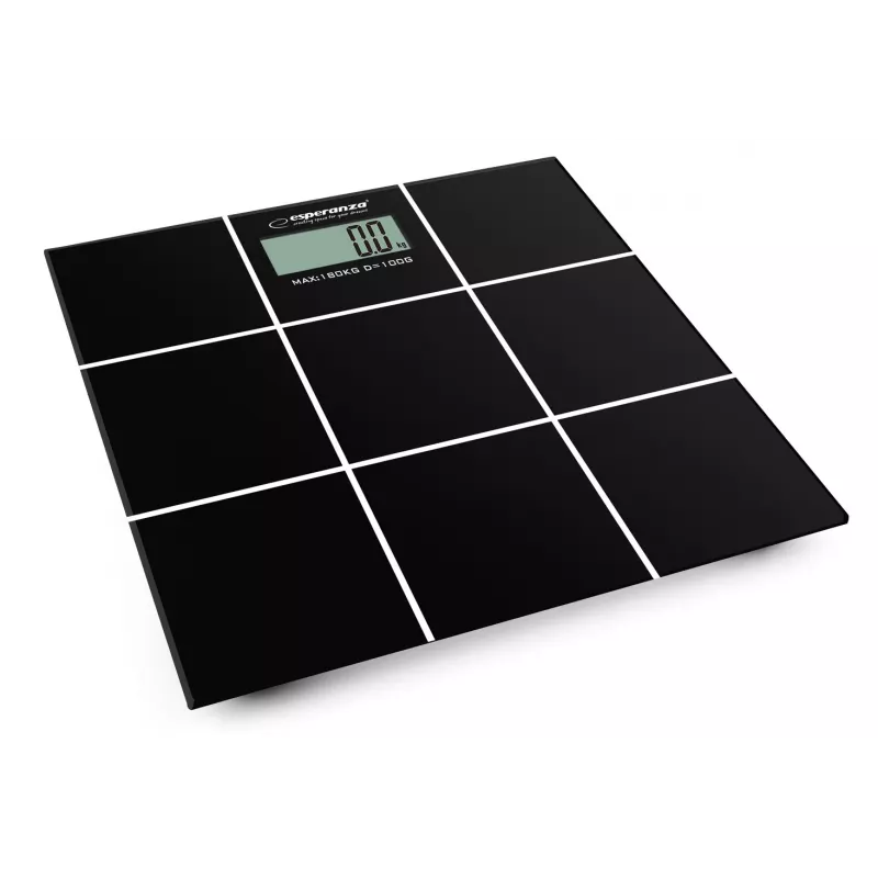 Asmeninės vonios svarstyklės Esperanza EBS004 – elektroninės, 180 kg, juodas stiklas