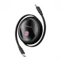 Baseus Free2Pull USB-C į USB-C įkrovimo laidas 100W, juodas (P10364500113-Z2)