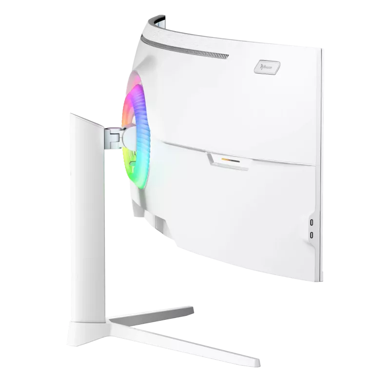 Išlenktas monitorius Arozzi Nova 49 colių (124,5 cm) Dual QHD 5120×1440 LED VA, 32:9, 4 ms, USB šakotuvas, garsiakalbiai, baltas