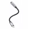 Garso adapteris Vention Lightning į 3,5 mm BMBHA, laidinis adapteris su 0,1 m kabeliu, pilkas