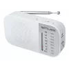 Nešiojamas radijas Muse M-025 RW – analoginis FM/MW, baltas, maitinamas baterijomis, išorinė antena