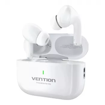 Ausinės Vention Echo Lite E11 TWS atviro tipo, Bluetooth, 10 m, USB-C, baltos