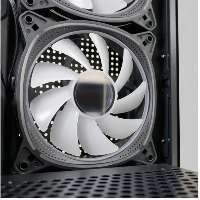 LC-Power korpusas MidiTower 715B juodas USB 3.2 / Audio be maitinimo šaltinio SEAMLESS_X (LC-715B-ON)