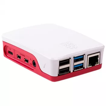 ALLNET Raspberry Pi 4 aksesuaras - Oficialus korpusas raudonai baltas, skirtas 4 modeliui