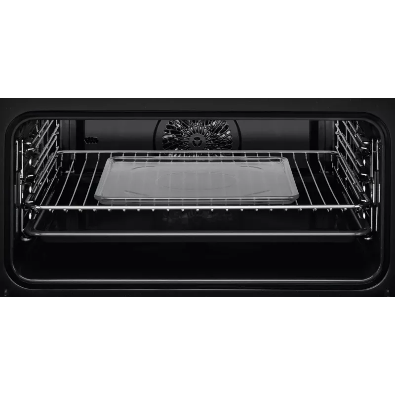Įmontuojama orkaitė Electrolux EVL6E49X, kompaktiška 45 cm, metalas, juoda, CombiQui