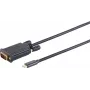 S/CONN 10-59185 USB Type-C į VGA adapteris, 1,8 m, juodas