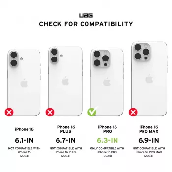 Urban Armor Gear Monarch Pro Kevlar dėklas mobiliesiems telefonams 16 cm (6,3 inch) Juodas, Mėlynas