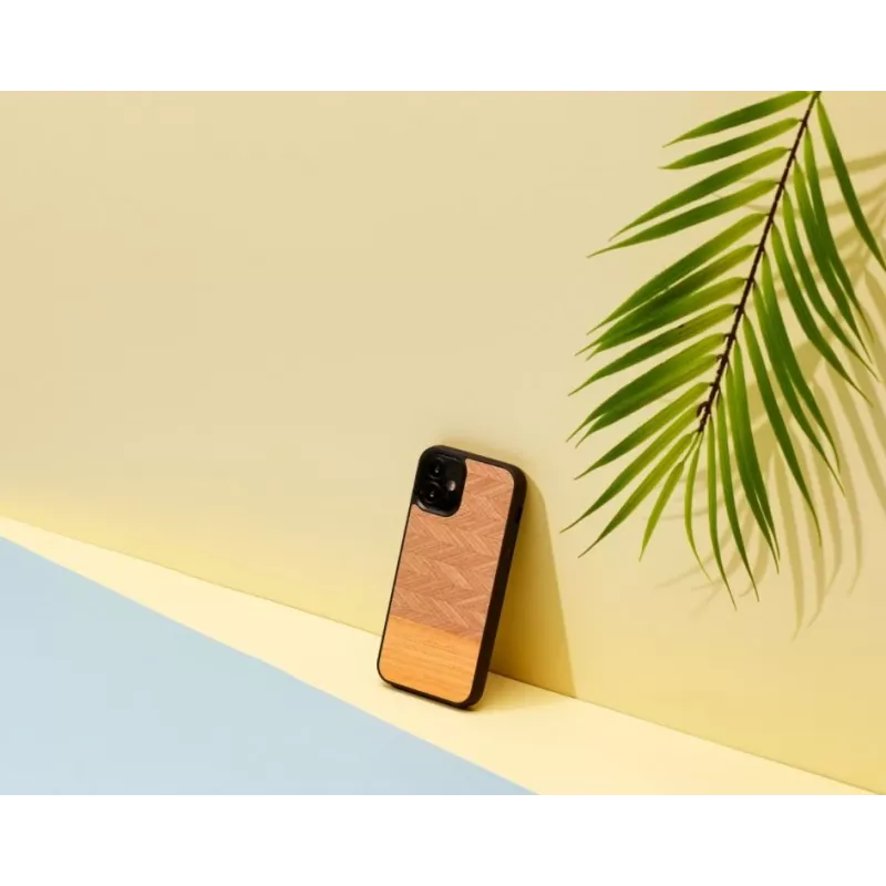 Dėklas Man and Wood iPhone 12 mini, silkės rašto arancia juoda