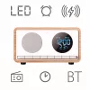 MANTA RDI912W radijo laikrodis Rimini su Bluetooth ir belaidžiu įkrovimu, baltas