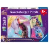Dėlionė Ravensburger Unicorn Academy – 3 x 49 dalių, rinkinys vaikams