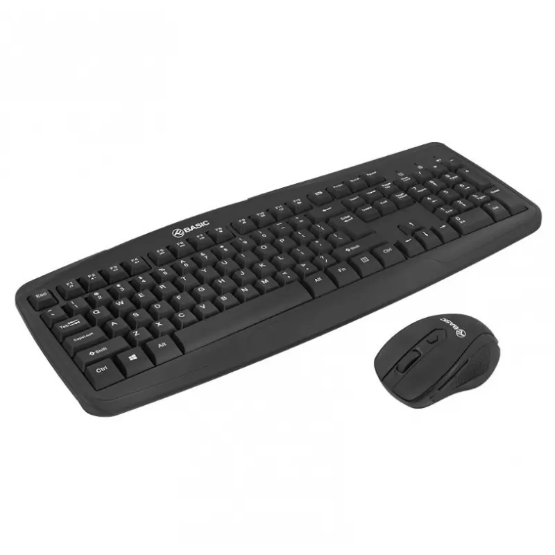 Belaidis klaviatūros ir pelės rinkinys Tellur Basic Black – 2,4 GHz, USB imtuvas, kompaktiškas išdėstymas