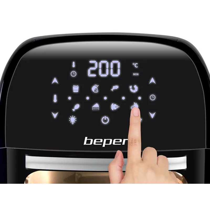 Karšto oro gruzdintuvė Beper P101FRI012 12 L 1800 W Juoda