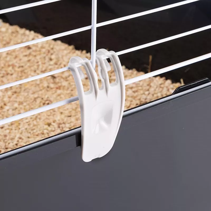 Narvas triušiams ir jūrų kiaulytėms FERPLAST Casita 100, metalas/plastikas, 960×570×560 mm, taupe/balta