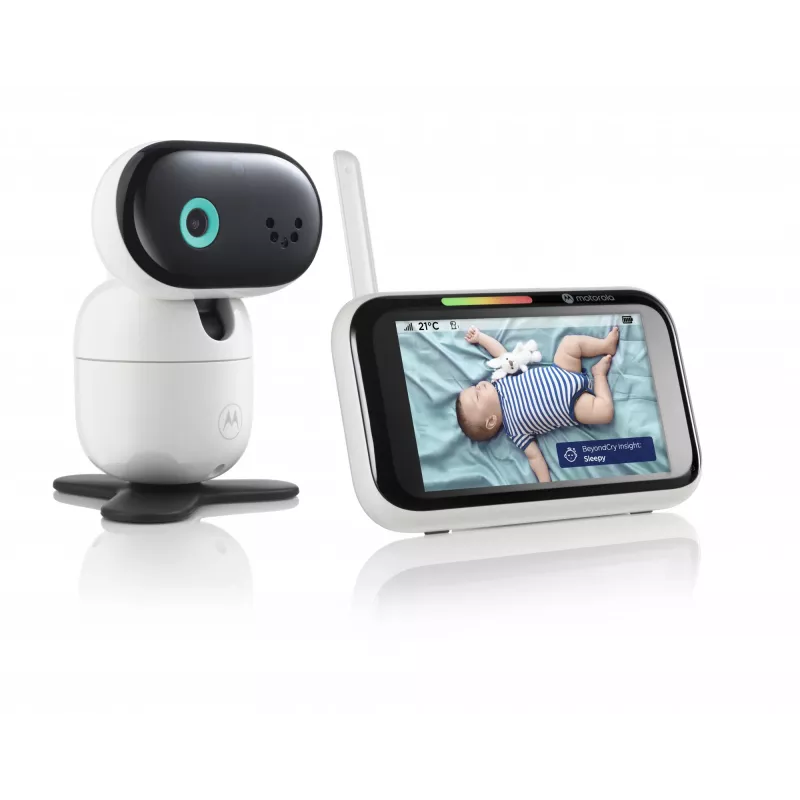 Motorola Solutions PIP1710 Connect 5 besielis vaizdo kūdikio monitorius su sukamu ir pakreipiamu 5 colių HD ekranu (120MOTOPIP1710C)