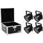 LED PAR šviestuvų rinkinys EUROLITE PAR-56 HCL Short 4x su EPS dėklu