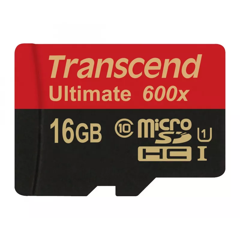 Transcend microSDHC MLC 16GB Class 10 UHS-I 600x su SD adapteriu