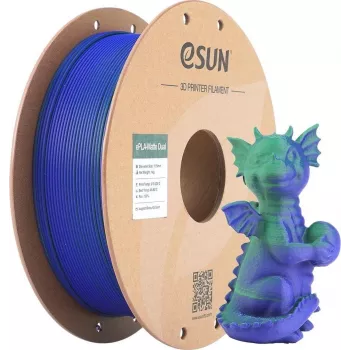 PLA MATTE DUAL 1,75mm ŽALIA MĖLYNA 1kg ESUN 3D FILAMENTAS (PLA-MTD175B-UG1P1)