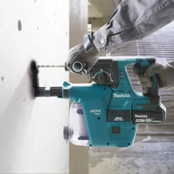 Makita DHR243RTJW - Kombinuotasis plaktukas - Belaidis - 3 funkcijos - SDS-plus - 2 džauliai - 2 akumuliatoriai, įkroviklis - 18 V (DHR243RTJW)