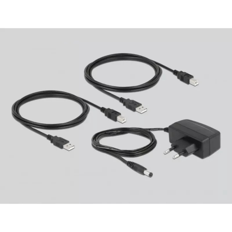 DeLOCK 11494 USB jungiklis 4 kompiuteriams, juodas, USB Type-A / Type-B, 0.48 Gbit/s