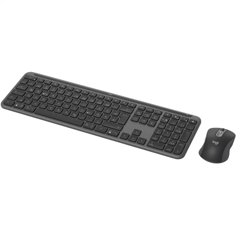 Logitech 920-012483 belaidė klaviatūra su pele, RF + Bluetooth, QWERTZ vokiškas išdėstymas, grafito spalva