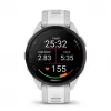 Išmanusis laikrodis GARMIN Forerunner 165 – GPS, AMOLED 1,2 colio, 4 GB, 5 ATM, 11 dienų baterija, pilkas korpusas, baltas dirželis