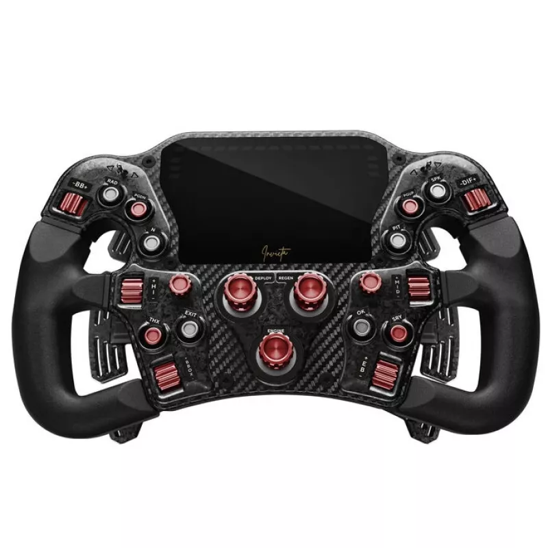 Vairas Asetek Invicta 4.3 colio LCD USB-C Red on Black Edition