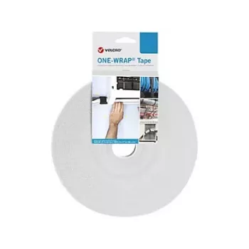 Lipnusis kabelių rišimo diržas Velcro 25 m x 30 mm ritė, poliamidas/PP, baltas