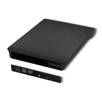 Išorinis USB 2.0 SATA optinių diskų dėklas Qoltec 51863 juodas