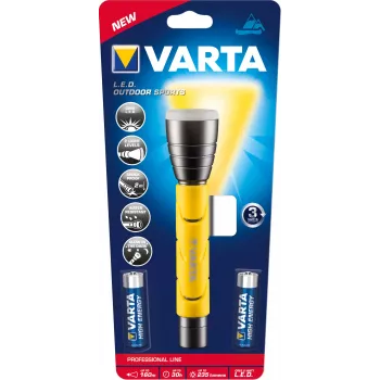 Rankinis žibintuvėlis VARTA 18628101421 – LED, 235 lm, 160 m, juodai geltonas