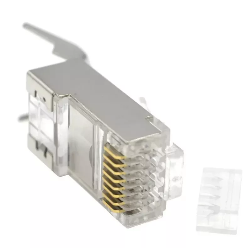 RJ45 jungtys GEMBIRD CAT7 8P8C auksuotos 15µ FTP/SFTP, pakuotė 100 vnt.