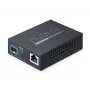 Media keitiklis PLANET XT-715A 10GBASE-T į 10GBASE-X SFP+ varinis prievadas Juoda