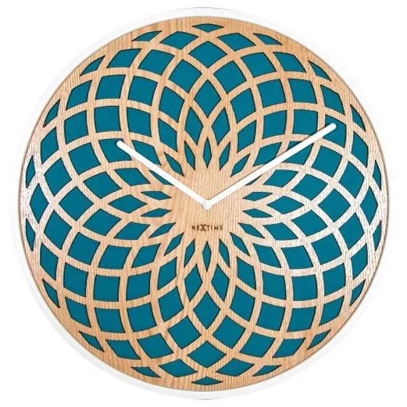NeXtime klok 3149tq Sun Large sieninis laikrodis, Ø50 cm, turkio spalvos
