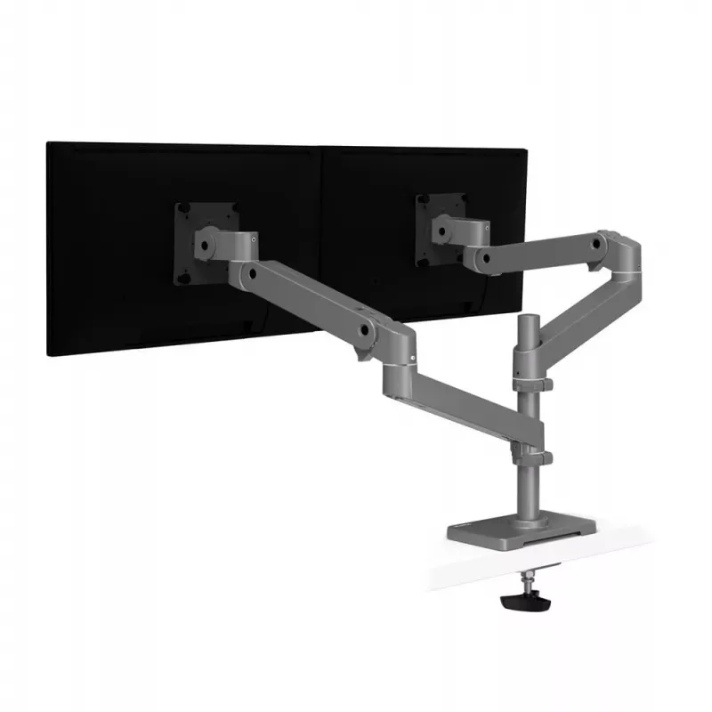 Ergotron LX Pro – TVirtinimo rinkinys (dviguba ranka) – 2 LCD ekranams – tvirtinimui prie perforuotos plokštės – aliuminis – tamsiai pilka – ekrano dydis: iki 61 cm (iki 24 colių)