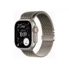 Apple Watch Ultra 3 GPS + Cellular 49mm natūralaus titano korpusas su natūralaus titano Milano kilpa – vidutinė