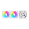 Aušinimo ventiliatoriai Darkflash Gauss G24 3 viename Balti 120 mm