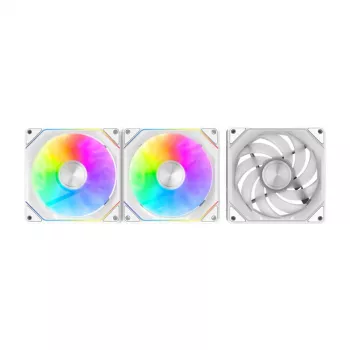Aušinimo ventiliatoriai Darkflash Gauss G24 3 viename Balti 120 mm