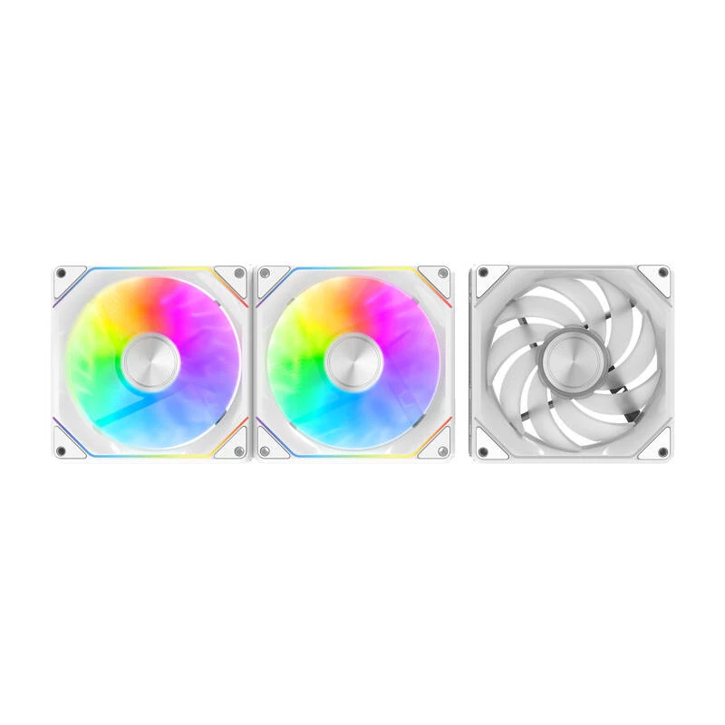 Aušinimo ventiliatoriai Darkflash Gauss G24 3 viename Balti 120 mm