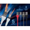 Tracer 47487 USB A - USB C laidas, 1 m, pilka
