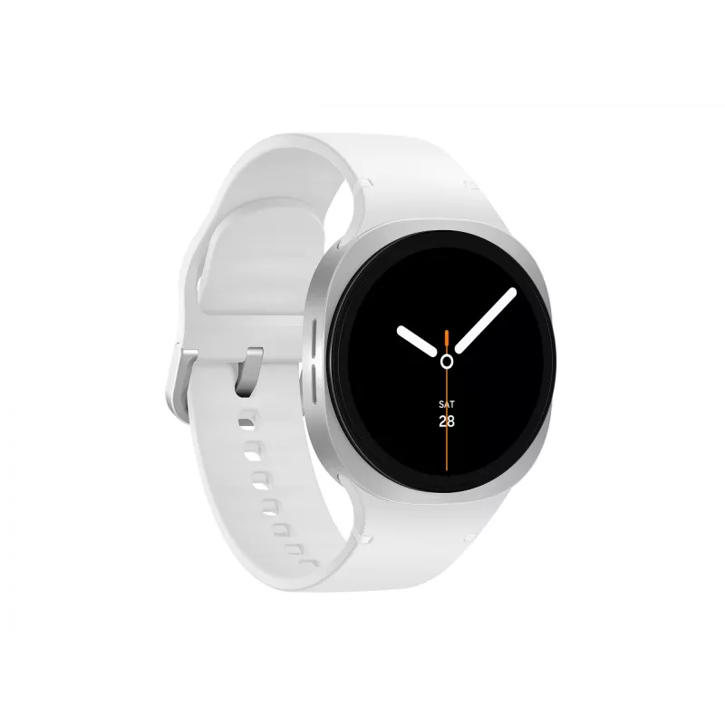 Samsung Galaxy Watch 8 3,3 cm (1,3 colio) AMOLED 40 mm Skaitmeninis 438 x 438 pikselių Liečiamas ekranas 4G Sidabrinė Wi-Fi GPS (palydovas)