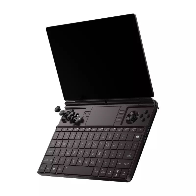 Nešiojamas kompiuteris GPD Win Max 2, Ryzen 7 8840U, 10,1 colio WQXGA (2560x1600) liečiamas ekranas, 32GB RAM, 1TB SSD, AMD Radeon 780M 6GB, Windows 11, grafito spalva