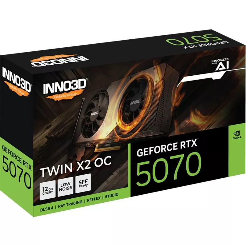 INNO3D GeForce RTX 5070 TWIN X2 OC 12GB GDDR7 vaizdo plokštė