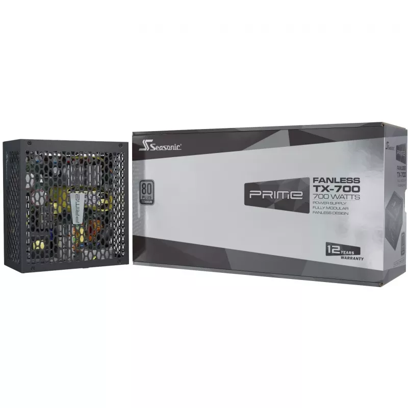 Sea Sonic PRIME-TX-700 Black – tylus 700W maitinimo blokas be ventiliatoriaus