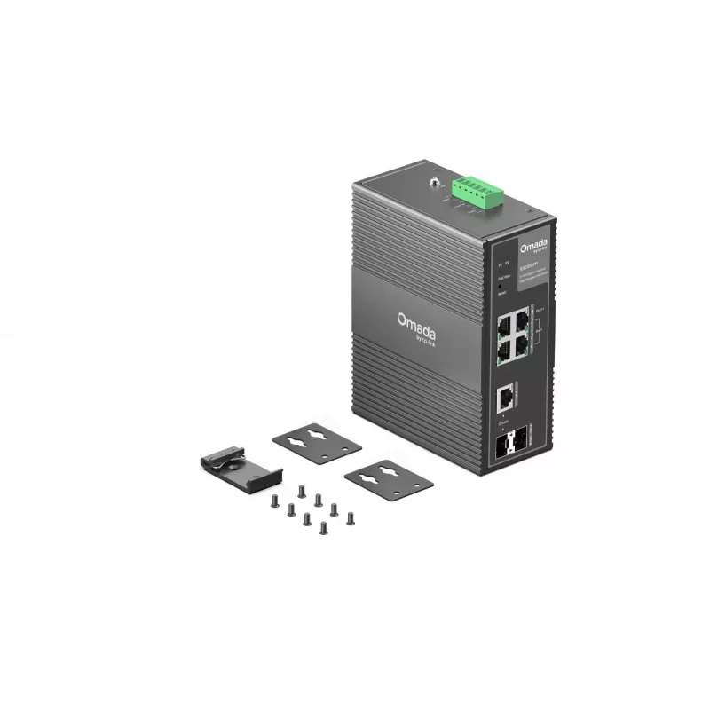 TP-Link IES206GPP valdomas tinklo jungiklis Gigabit Ethernet (10/100/1000) su PoE juoda