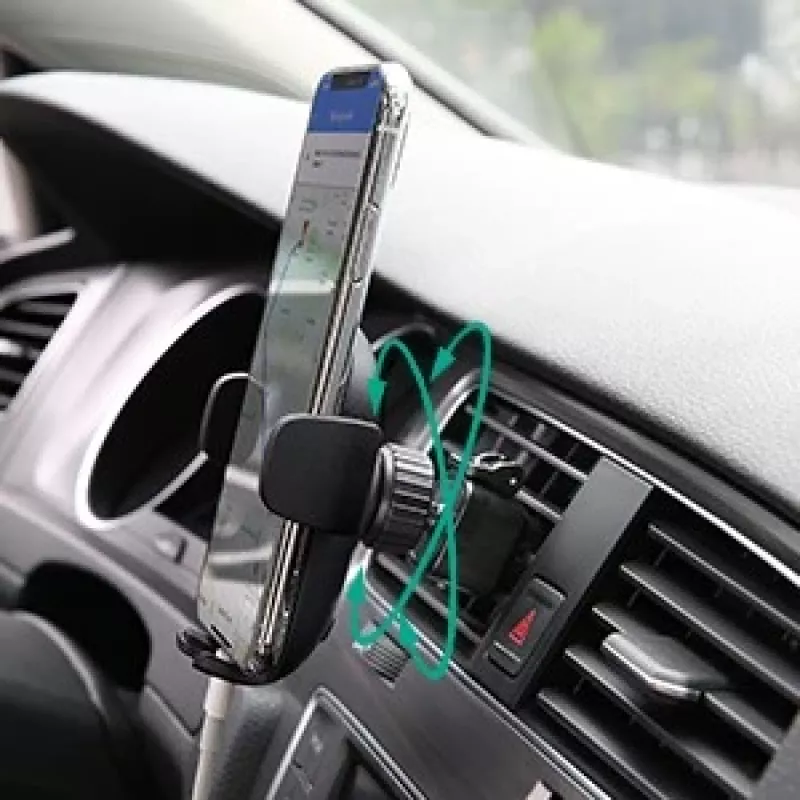 Telefono laikiklis Aukey HD-C48 reguliuojamas 360° išmaniesiems telefonams ir mažoms planšetėms, spaustuvinis laikiklis, sukama ranka