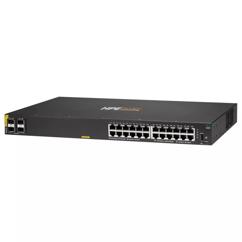 Valdomas tinklo jungiklis HP Enterprise Aruba 6000 24G CL4 4SFP – 24 Gigabit Ethernet prievadai, 4 SFP prievadai