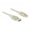 USB laidas DeLOCK 83894 USB 2.0 2m USB A USB B permatomas