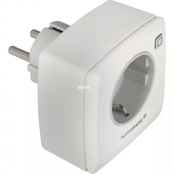 Homematic IP HMIP-PSM-2 išmanusis kištukinis lizdas, baltas, IP20, 3680 W