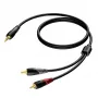 3,5 mm lizdo stereo vyriškas į 2x RCA/Cinch vyrišką garso kabelį Procab 1KPCL049 5 m